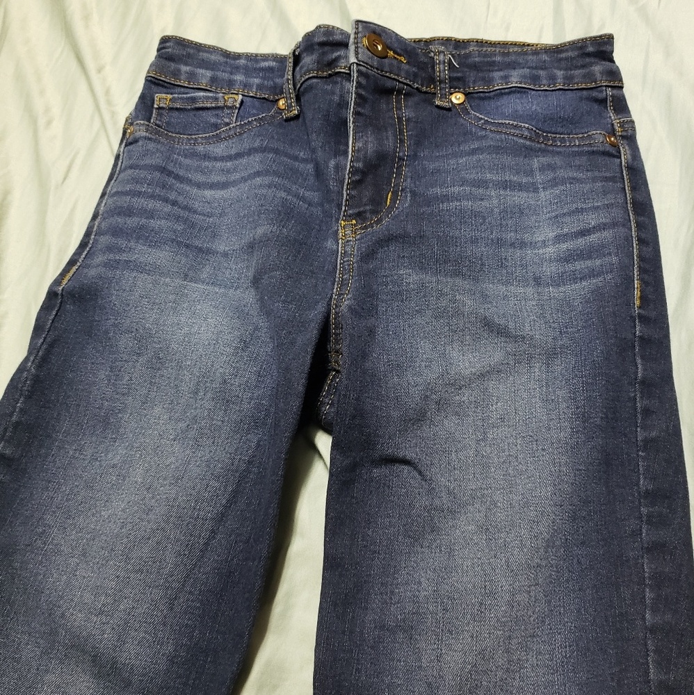 Dark blue denim skinny jeans